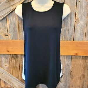 J Jill Wearever Collection Womens XS Sleeveless Stretch Tank Top Black White^J